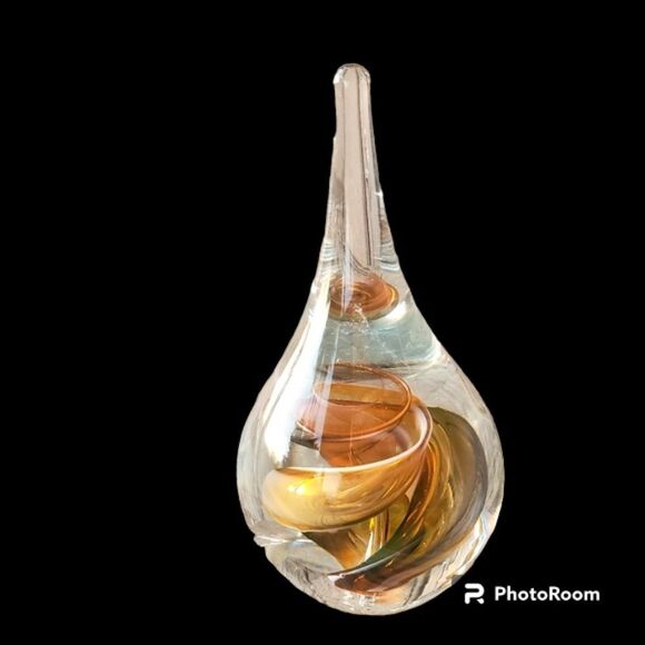 TEAR DROP Handblown Glass Paperweight- by MP Marian Pyrcak